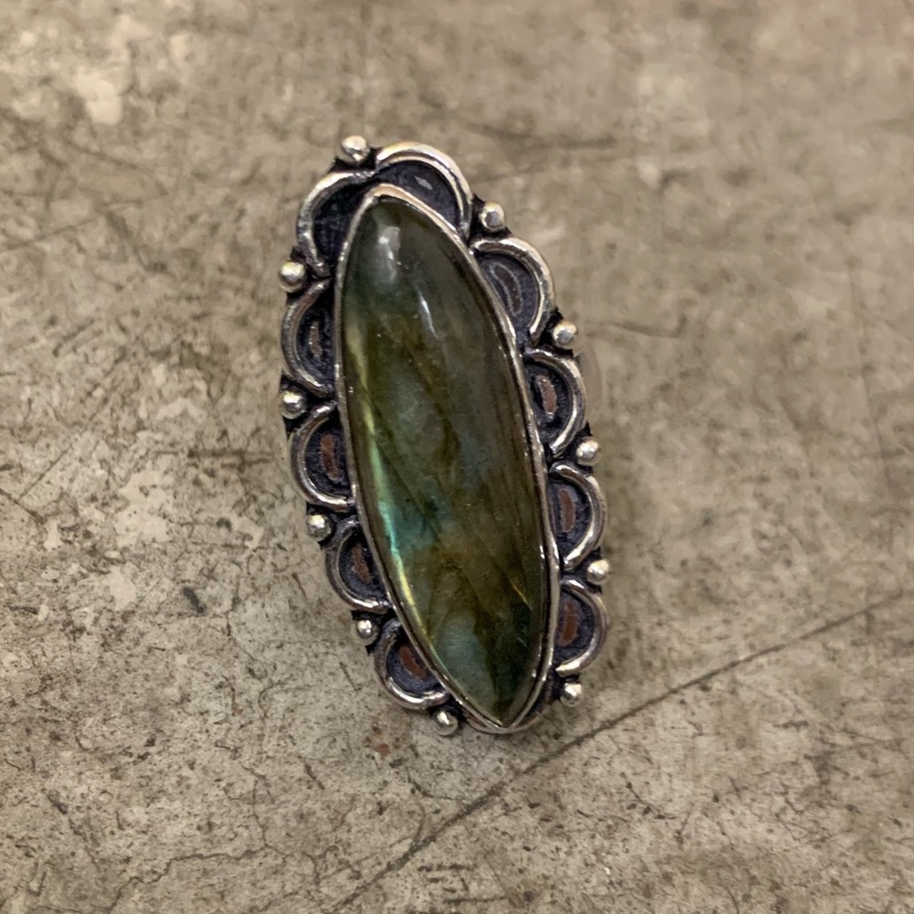 Adjustable Multicolored Stone Ring